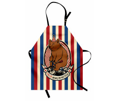 Circus Mascot on Bicycle Apron