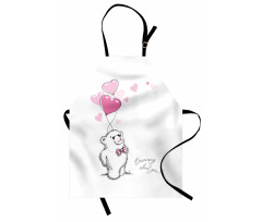 Pink Heart Romantic Words Apron