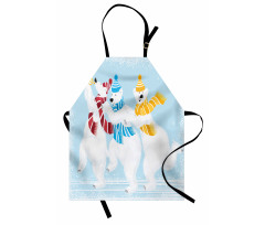 Xmas at North Pole Funny Apron