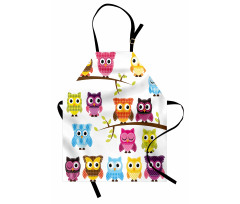 Patchwork Style Owls Apron