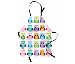 Friendly Bird Owl Comic Apron