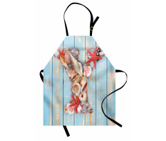 Aqua Typography Design Apron