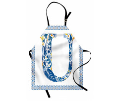 Azulejo Motifs Initial Apron