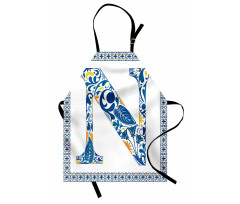 Floral Vintage Azulejo Apron