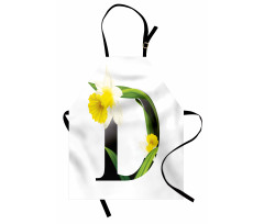 D Silhouette Daffodils Apron