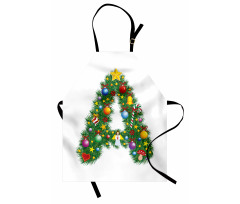 Winter Festivity Font Apron