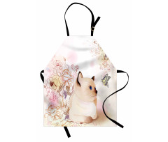 Pastel Kitty and Butterflies Apron