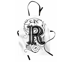 Antique R Typography Apron