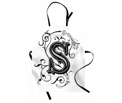 Monochrome Uppercase S Apron