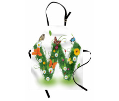 Green Foliage Animals Apron