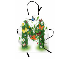 Flower and Butterfly M Apron