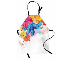 Vibrant Flowers Bloom Apron