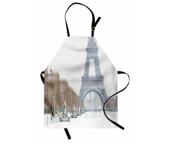 Eiffel Tower in Snow Apron