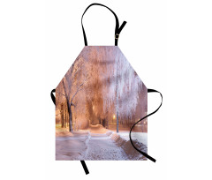 Night Scene Frozen Trees Apron