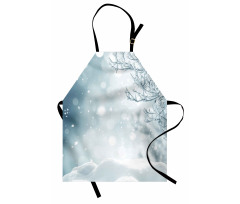 Christmas Time Tree Snow Apron