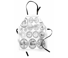 Stamps Famous Landmarks Apron