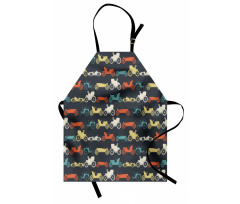 Colorful Vintage Rides Apron