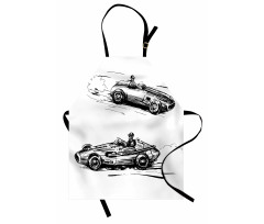 Racing Vehicles Sketch Apron