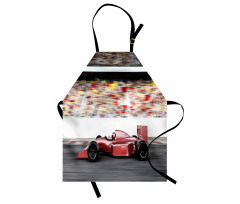 Red Race Car Side View Apron