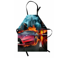 Red Hot Concept Car Flames Apron