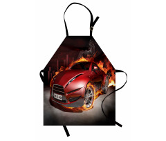 Burnout Tires Sport Car Apron