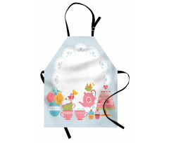 Birds Drinking Tea Apron