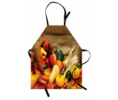 Food Scattered on Table Apron