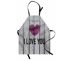 Words on Wood Planks Apron