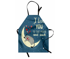 Sleepy Cat Hearts Apron