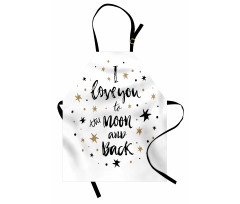 Words Stars Modern Apron