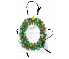 Letter O Xmas Wreath Apron