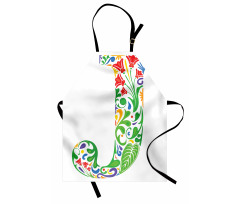 Initials Tropic Flower Apron