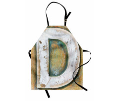 Rustic Initials Grunge Apron