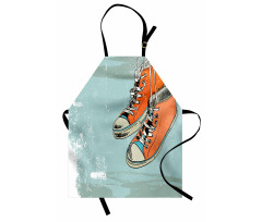 Vintage Punk Sport Shoes Apron