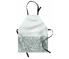 Outline Wildflowers and Leaves Apron