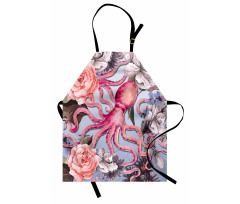 Animal Watercolor Flowers Apron