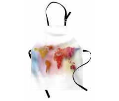 Watercolor World Map Apron