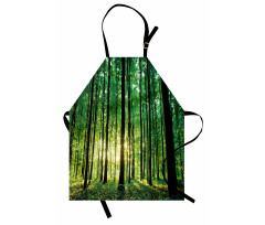 Green Woodland Sunrise Apron