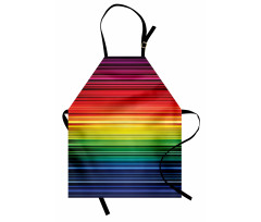 Rainbow Stripes Neon Apron