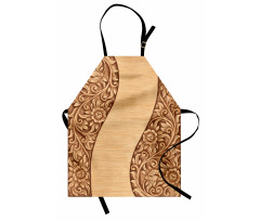 Monochrome Tones Ornate Wood Apron