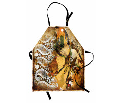 Butterfly and Lace Ornate Apron