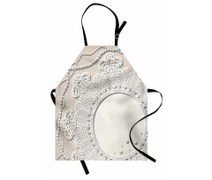 Medallion Lace Ornate Pearl Apron