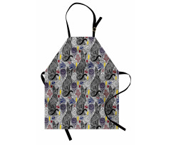 Vintage Mystical Cat Apron