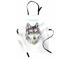 Hand Drawn Canine Head Apron