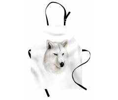 White Canine Head Mammal Apron