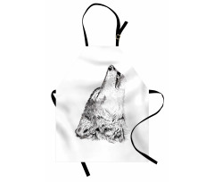 Monochrome Sketch Canine Apron