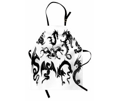 Oriental Monochrome Apron