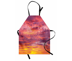 Sunset Clouded Weather Apron