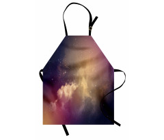 Night Clouds Stars Image Apron