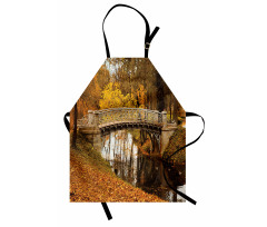 Old Bridge in Fall Forest Apron